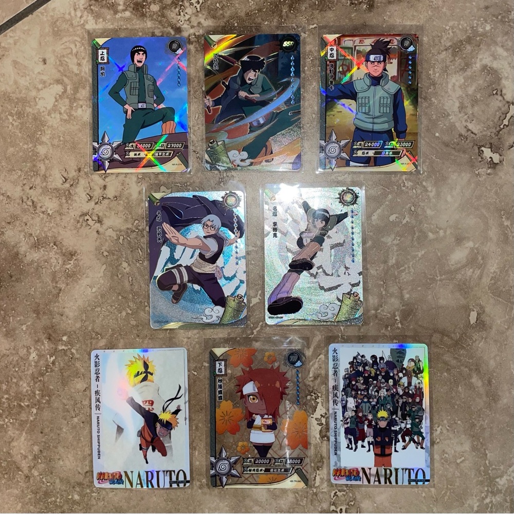Rare Naruto Card Lot #4 - Includes 8 Cards
